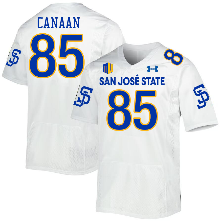 San Jose State Spartans #85 Jackson Canaan College Football Jerseys,Uniforms-White